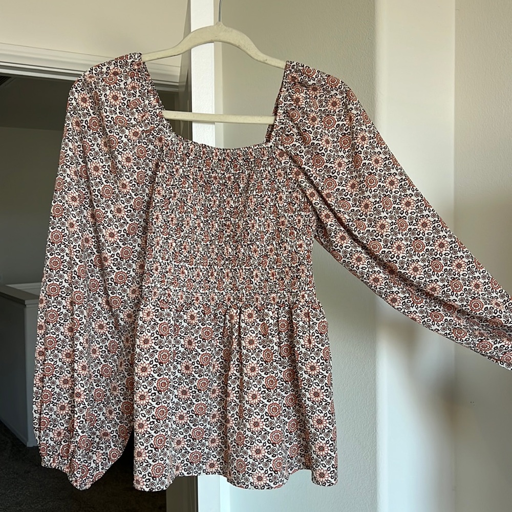 Floral boho blouse
